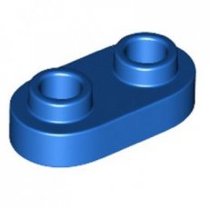 LEGO® aangepast 1x2 afgerond met 2 noppen BLAUW