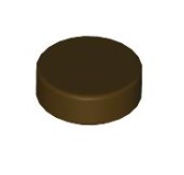 LEGO® 1x1 rond DONKER BRUIN