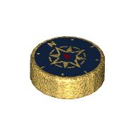 LEGO® 1x1 tile round Compass PEARLY GOLD