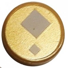 LEGO® 1x1 tegel rond met oog PARELACHTIG GOUD