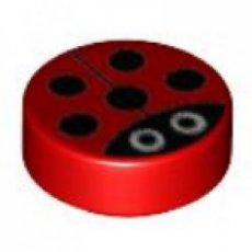 LEGO® 1x1 tegel rond ROOD