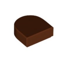 LEGO®  1x1 halve cirkel verlengd (stadium) met groef BRUIN