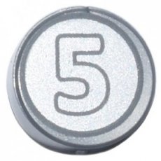 LEGO® 1x1 tegel rond munt MAT ZILVER