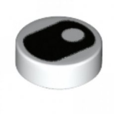 LEGO® tile 1x1 round with eye WHITE