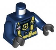 LEGO® 6332270 D BLAUW - M-1-C LEGO® torso politie agent DONKER BLAUW