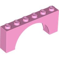 LEGO® steen 1x6x2 boog LICHT ROZE