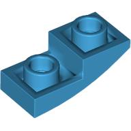 LEGO® courbé 2x1 inversé AZURE FONCE