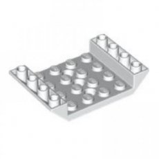 LEGO® 4613786 - 6345204 WIT - L-63-F LEGO® Inverted Roof Tile 45 Degrees 6x4 Double with 4x4 Notch and 3 Holes WHITE