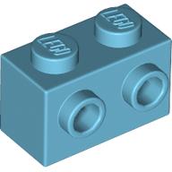 LEGO® 1x2 met noppen aan 1 zijde MEDIUM AZUUR BLAUW