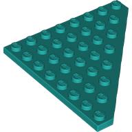 LEGO® halve plaat 8x8 DONKER TURQUOISE