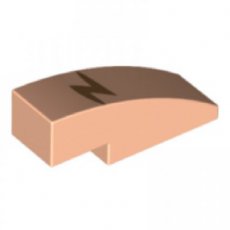 LEGO® dakpan gebogen geen noppen 1x3 LICHTE NOUGAT