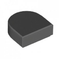 LEGO®  tegel 1x1 halve cirkel verlengd (stadium) met groef LICHT GRIJS