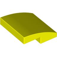 LEGO® gebogen 2x2 geen noppen NEON GEEL