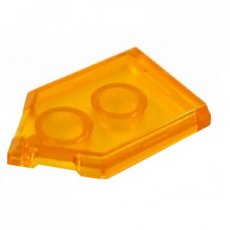LEGO® 2x3 tegel - schild TRANSPARANT ORANJE