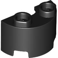 LEGO® cylinder half 1x2 ZWART
