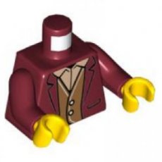 LEGO® 6387922 D ROOD - MS-84-A LEGO® torso DONKER ROOD