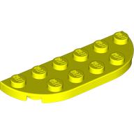 LEGO® halve ronde plaat 1x6 NEON GEEL