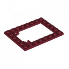 LEGO® custom 6x8 stair frame DARK RED