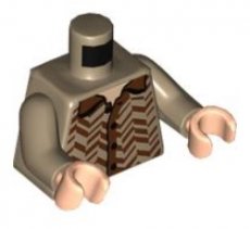 LEGO® torso DONKER BEIGE