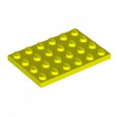 LEGO® 6393349 NEON GEEL - M-16-H LEGO® 4x6 NEON GEEL