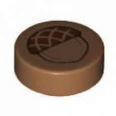 LEGO® 1x1 tegel rond MEDIUM NOUGAT