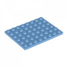 LEGO® plate 6x8 MEDIUM BLUE