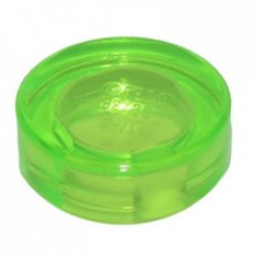 LEGO® tegel 1x1  rond TRANSPARANT HELDER GROEN