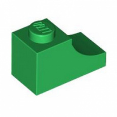 LEGO® steen halve buiten boog 1x2 GROEN