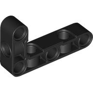 LEGO® lifting beam L-shape thick with custom perpendicular holes 3x5 BLACK