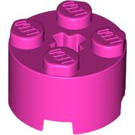 LEGO® 2x2 rond ROSE FONCE