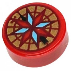 LEGO® 1x1 tegel rond munt ROOD