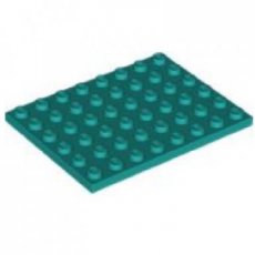 LEGO® plate 6x8 DARK TURQUOISE