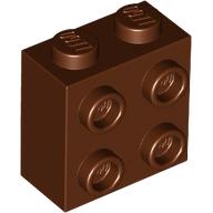 LEGO® steen 1x2x1 2/3 met noppen op 1 zijde BRUIN