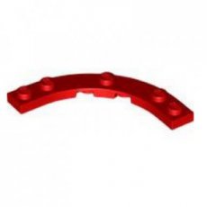 LEGO® plaat ronde hoek 5 x 5 ROOD