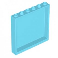 LEGO® muurpaneel 1x6x5  MEDIUM AZUUR BLAUW