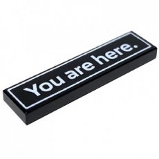 LEGO® tile 1x4 BLACK