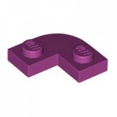 LEGO® plate round corner 2x2 MAGENTA