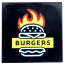 LEGO® 4x4 tegel 'BURGERS' ZWART