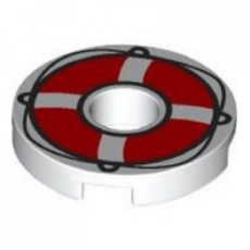 LEGO® 2x2 tegel rond met gat WIT
