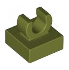 LEGO® 1x1 met clip, afgeronde hoeken OLIJFGROEN