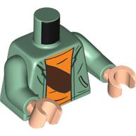 LEGO® torso SAND GREEN