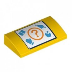 LEGO® dakpan gebogen 2x4x2/3 GEEL