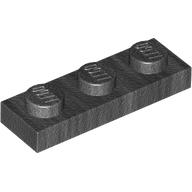 LEGO® plate 1x3 PEARLY DARK GRAY
