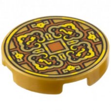 LEGO® tegel 2x2  rond PARELACHTIG GOUD