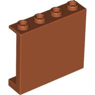 LEGO® panel 1x4x3 - open studs, with side supports DARK ORANGE