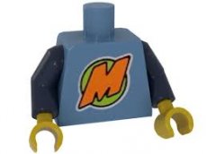 LEGO® 973pb0642c01 Torso 'Max' MEDIUM BLAUW