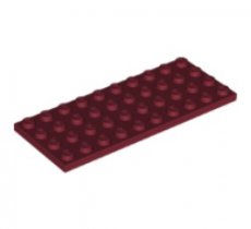 LEGO® 4x10 DONKER ROOD