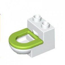 LEGO® DUPLO® 4112012 WIT/LIMOEN - H-63-A LEGO® DUPLO® wc BLANC