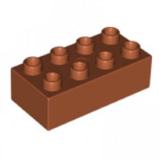 LEGO®  DUPLO ® 4158386 D ORANJE - ML-37 LEGO® DUPLO®  2x4 DONKER ORANJE