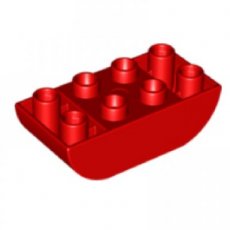 LEGO®  DUPLO®   2x4 omgekeerd gebogen RED